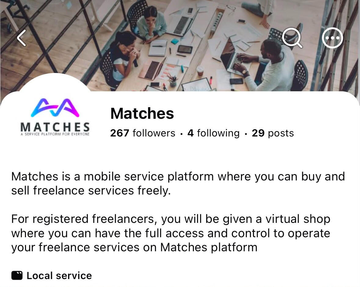 the facebook page of our platform